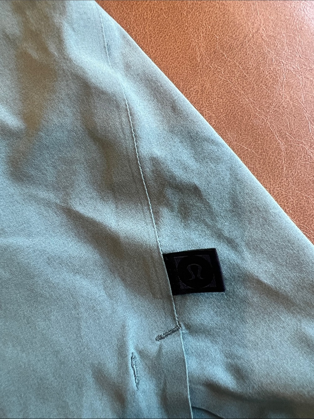 lululemon athletica Two-Layer Training Shorts in Teal and Black - Picture 2 of 3
